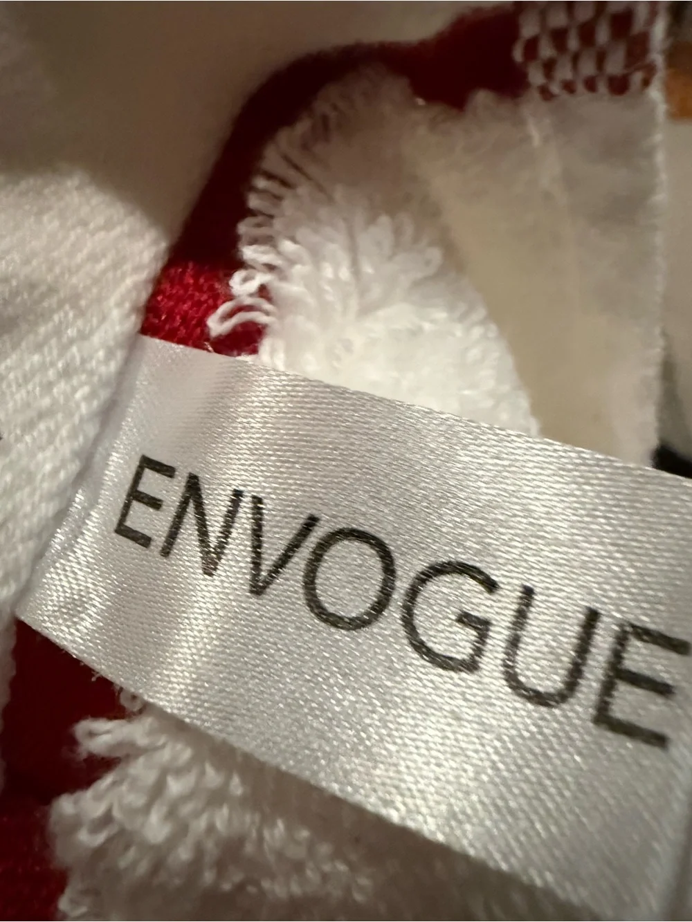Envogue Holiday 'Tis The Season to Be Jolly' White & Red Embroidered Hand Towels